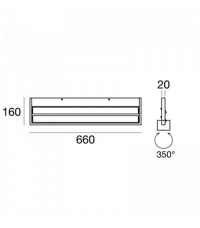 LED WALL LAMP STILNOVO TABLET