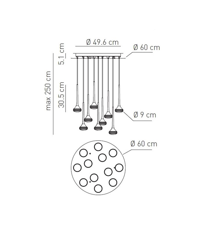 SUSPENSION LAMP AXO LIGHT FAIRY SP 12