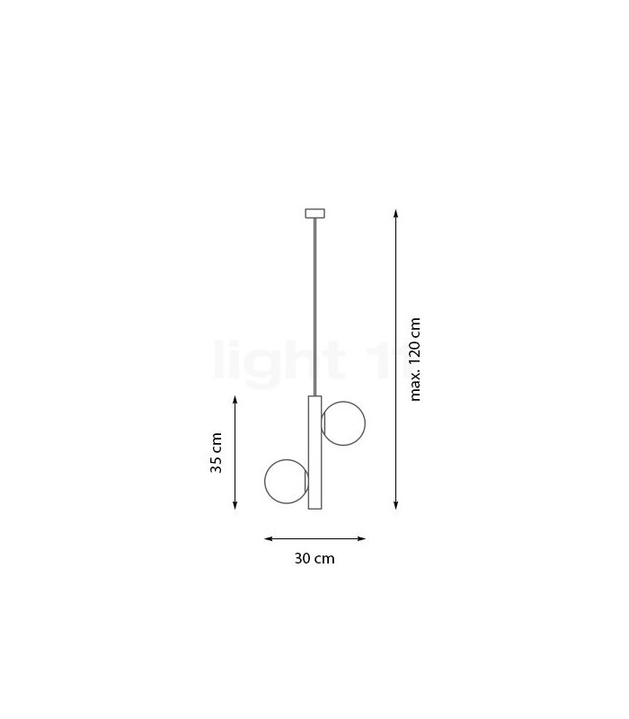 LAMPADA A SOSPENSIONE A DUE LUCI MARCHETTI TIN TIN 