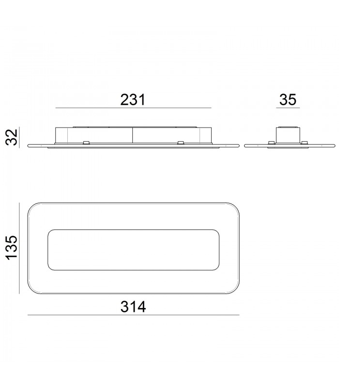 LAMPADA DA PARETE A LED LINEA LIGHT ANTILLE 