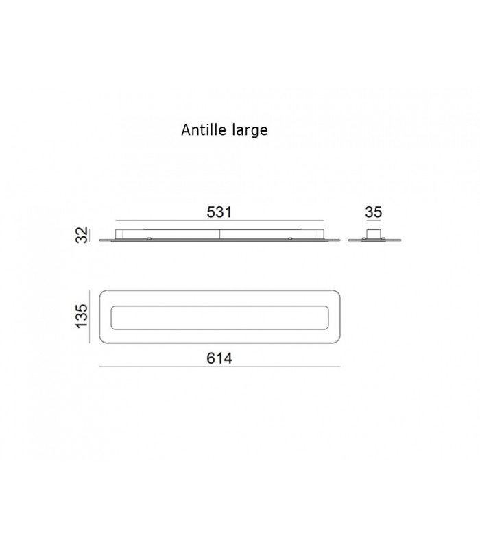 LAMPADA DA PARETE A LED LINEA LIGHT ANTILLE 