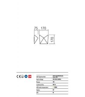 APPLIQUE DA ESTERNO A LED MODERNO REDO KIKO  APPLIQUE DA ESTERNO A LED MODERNO REDO KIKO
