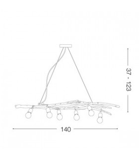 PIANTANA IN LEGNO NATURALE IDEAL LUX DRIFTWOOD 