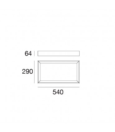 LAMPADA DA PARETE O DA SOFFITTO LINEA LIGHT TARA DIMMABLE 