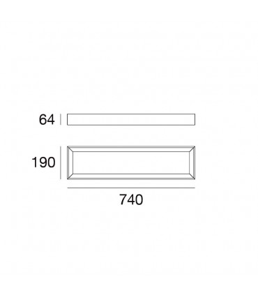 LAMPADA DA PARETE O DA SOFFITTO LINEA LIGHT TARA DIMMABLE 