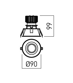 DOWNLIGHT LED ARELUX XARGO WARM LIGHT 3000K