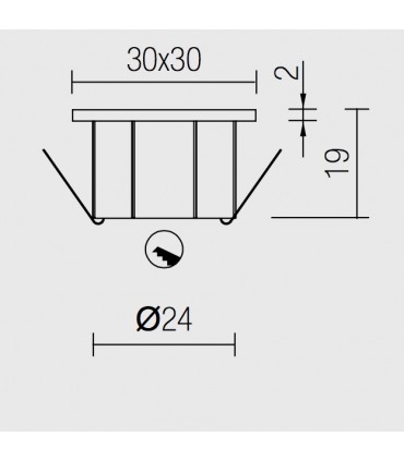 FARETTO INCASSO POWER LED NANOLED EOS 1 W