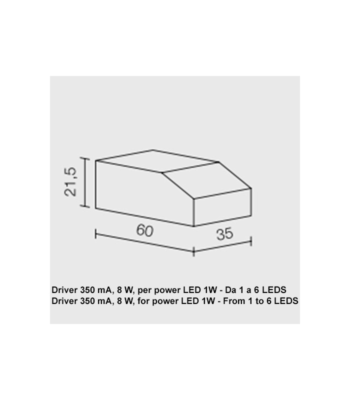 DRIVER 350 mA PER LED DA 1W