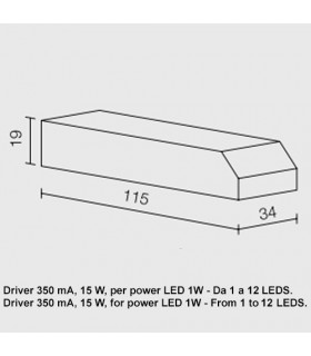 DRIVER 350 mA PER LED DA 1W DRIVER 350 mA PER LED DA 1W
