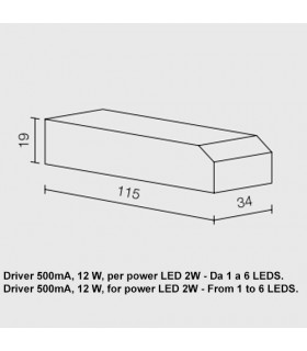 DRIVER 500 mA FOR LEDS 2W DRIVER 500 mA FOR LEDS 2W
