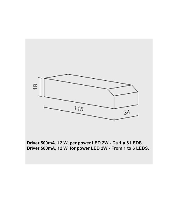 DRIVER 500 mA PER LED DA 2W