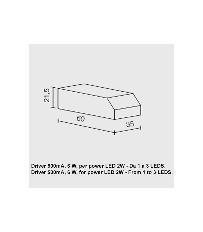DRIVER 500 mA FOR LEDS 2W