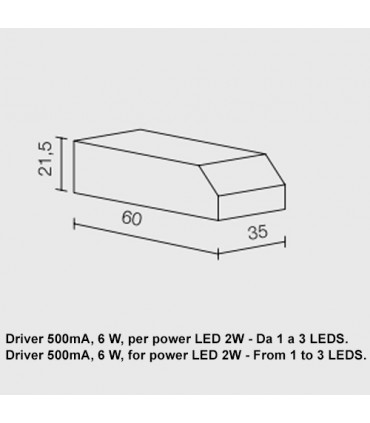 DRIVER 500 mA PER LED DA 2W