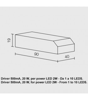 DRIVER 500 mA PER LED DA 2W