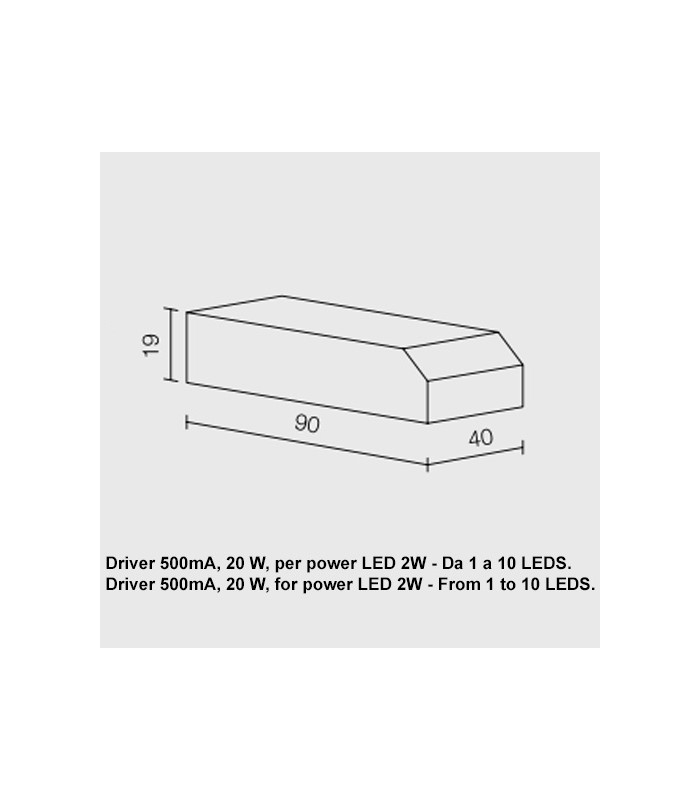 DRIVER 500 mA FOR LEDS 2W