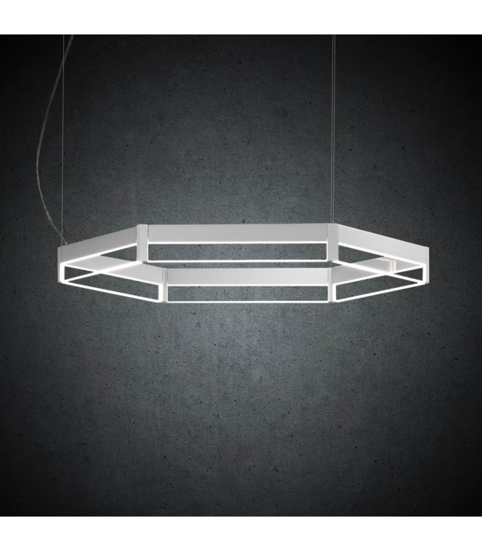 LAMPADA A SOSPENSIONE LED ITAMA FRAME ESAGONO 30