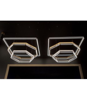 LAMPADA A SOSPENSIONE LED ITAMA FRAME ESAGONO 30