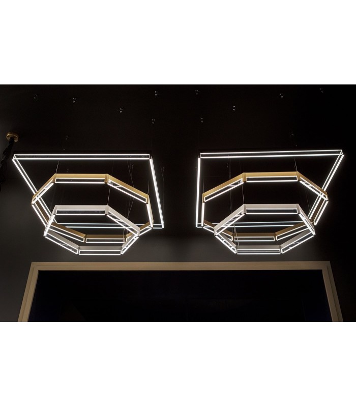 LAMPADA A SOSPENSIONE LED ITAMA FRAME ESAGONO 30