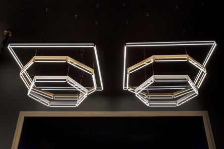 LAMPADA A SOSPENSIONE LED ITAMA FRAME ESAGONO 60