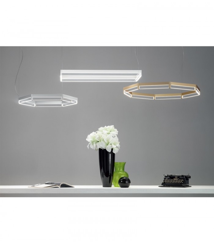 LAMPADA A SOSPENSIONE LED ITAMA FRAME ESAGONO 60