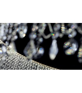 LAMPADARIO A LED CON CRISTALLI ITAMA LIGHT4 ECLISSE LINEARE 100