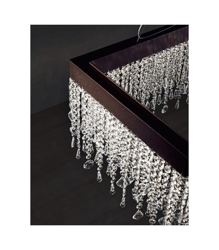 LAMPADARIO A LED CON CRISTALLI ITAMA LIGHT4 ECLISSE LINEARE 150