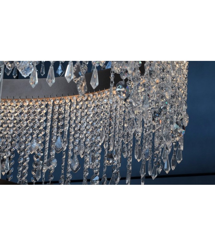 LAMPADARIO A LED CON CRISTALLI ITAMA LIGHT4 ECLISSE LINEARE 150