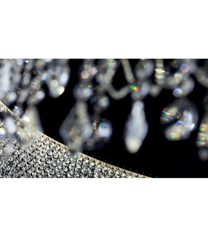 LAMPADARIO A LED CON CRISTALLI ITAMA LIGHT4 ECLISSE LINEARE 150