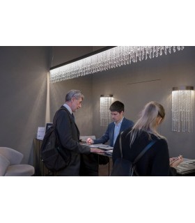 LAMPADARIO A LED CON CRISTALLI ITAMA LIGHT4 ECLISSE LINEARE 150