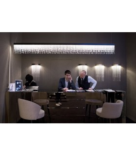 LAMPADARIO A LED CON CRISTALLI ITAMA LIGHT4 ECLISSE LINEARE 150