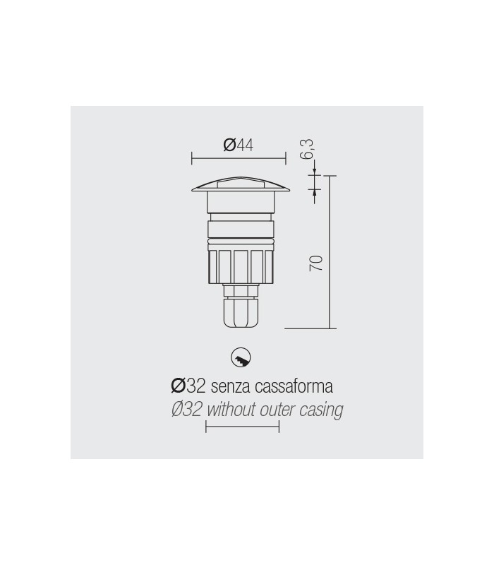 RECESSED FOOTPATH WALL LED 1W NANOLED