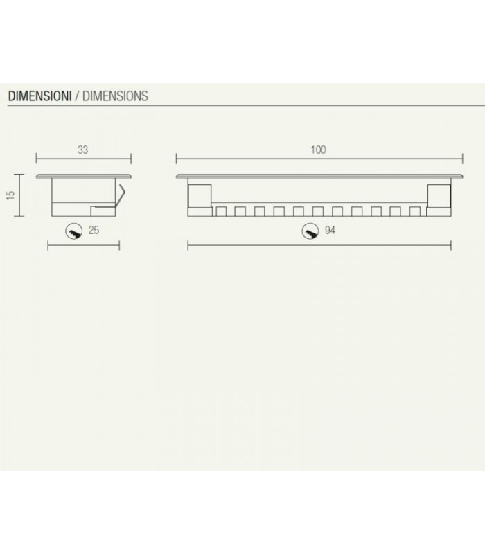 RECESSED FOOTPATH WALL LED BLADE LIGHT NANOLED