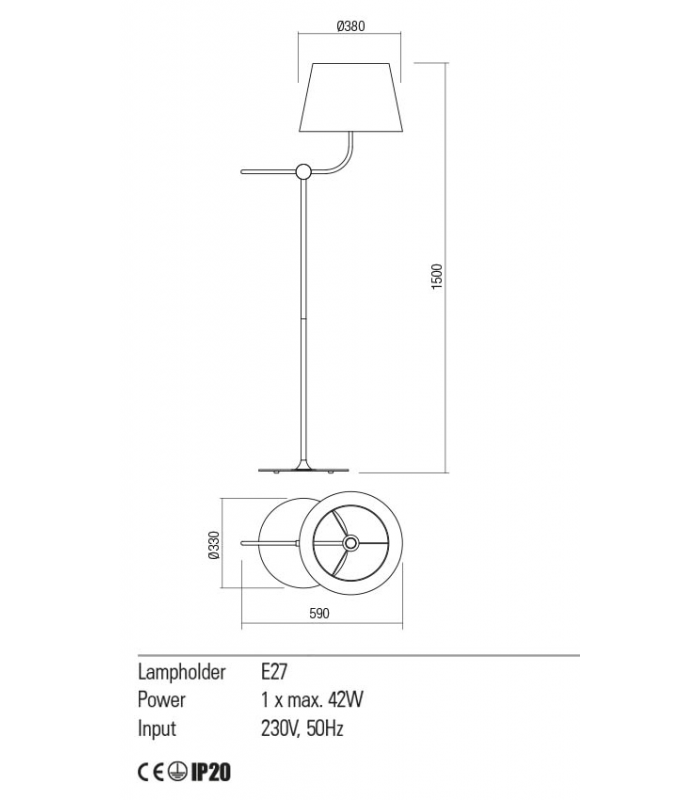 LAMPADA DA TERRA REDO MORRIS