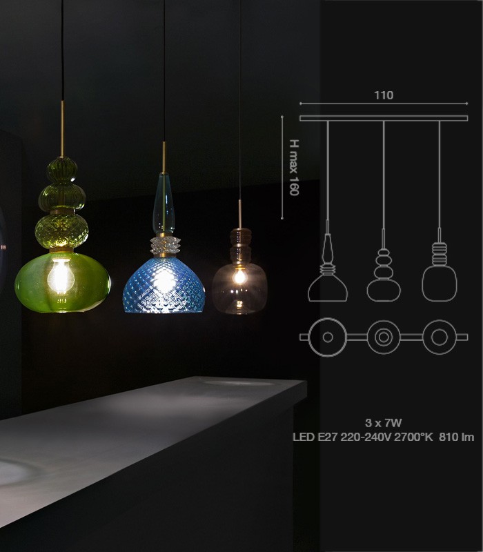 SUSPENSION LAMP LIGHT4 CARNIVAL SO 3L