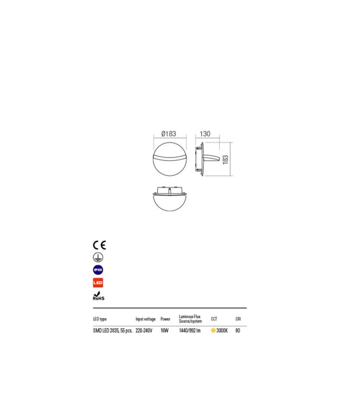 OUTDOOR WALL LAMP REDO GIMBAL
