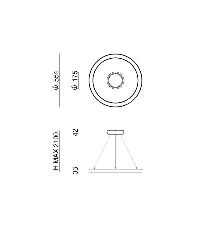 SUSPENSION LAMP LINEA LIGHT LIRA