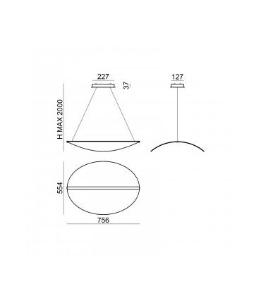 LAMPADA A SOSPENSIONE STILNOVO DIPHY 8173