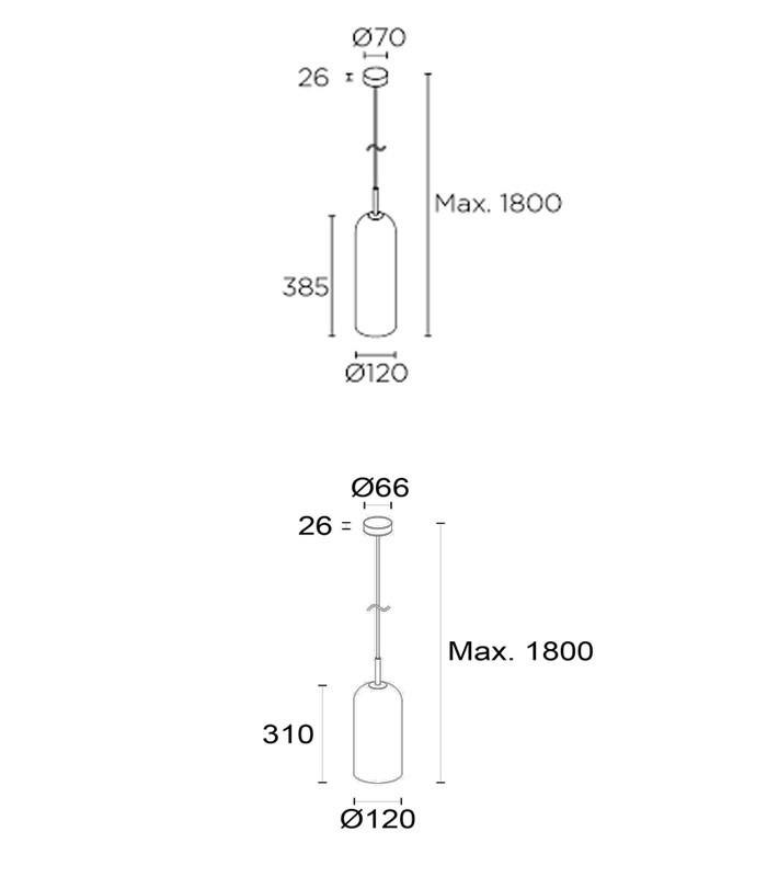 LAMPADA A SOSPENSIONE LEDS C4 GLAM
