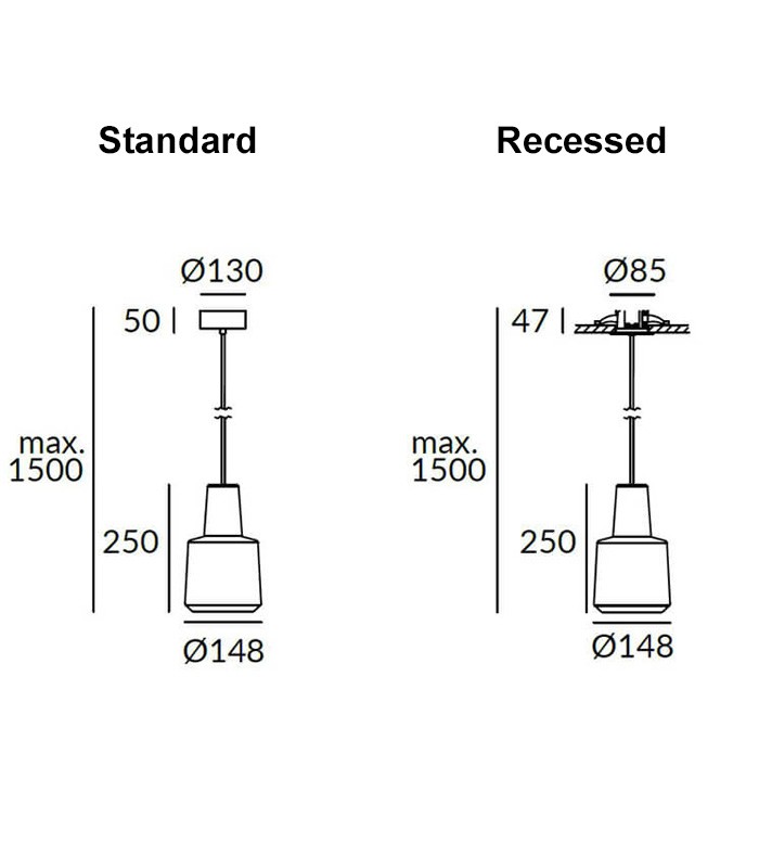 LAMPADA A SOSPENSIONE LEDS C4 KHOI SURFACED