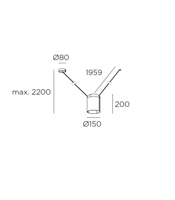 SUSPENSION LAMP LEDS C4 ATTIC