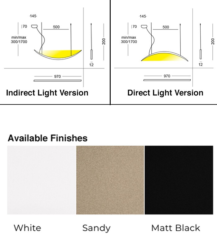 SOSPENSIONE LED MODULARE CATTANEO HERON 810-95 M