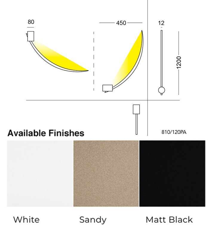 LAMPADA A LED DA SOFFITTO O DA PARETE CATTANEO HERON 810-75 PA