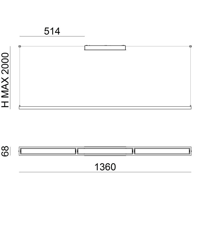 SUSPENSION LAMP STILNOVO TABLET 8450