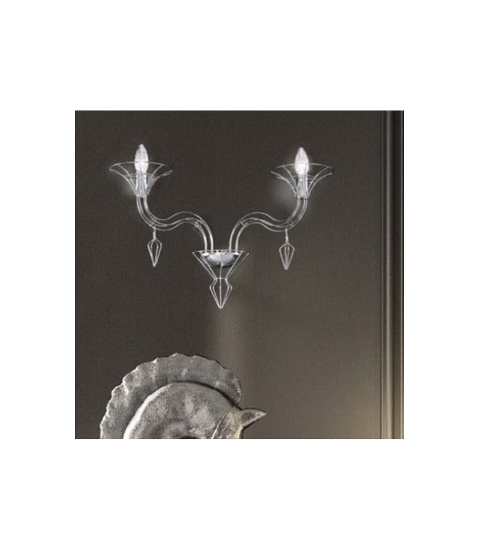 APPLIQUE A DUE LUCI METALLUX DEDALO