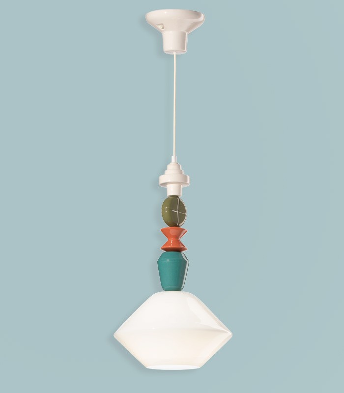 LAMPADA A SOSPENSIONE IN CERAMICA FERROLUCE LARIAT