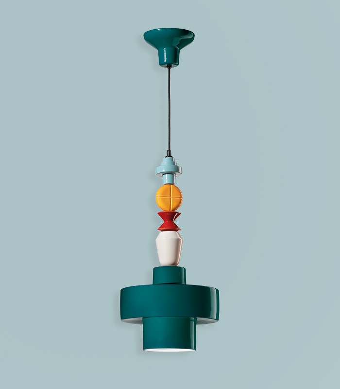 LAMPADA A SOSPENSIONE IN CERAMICA FERROLUCE LARIAT