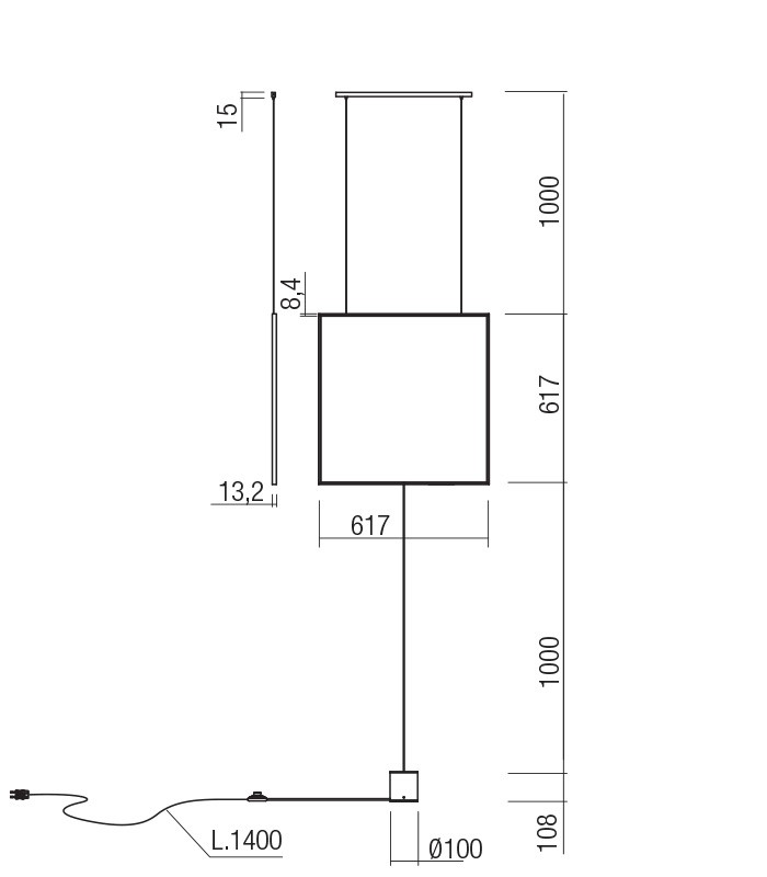 LAMPADA DA TERRA REDO SLICK
