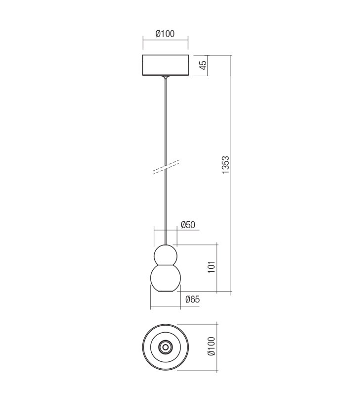 LAMPADA A SOSPENSIONE LED REDO AOBA