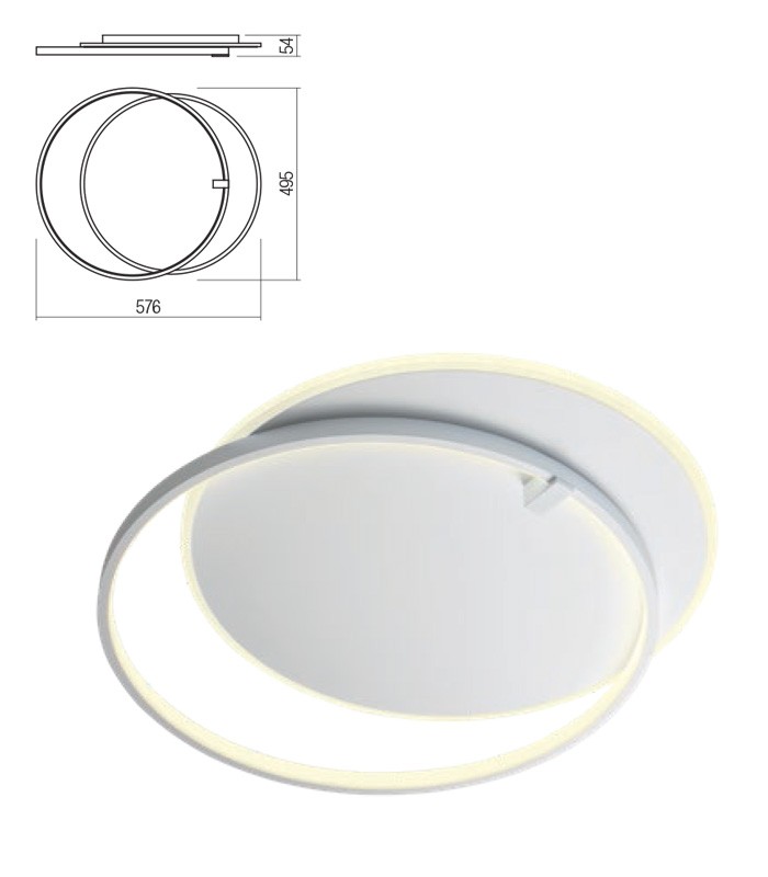 LAMPADA DA SOFFITTO A LED REDO ARP ROTONDA