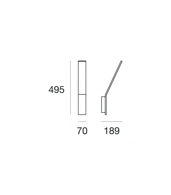 LAMPADA DA PARETE A LED STILNOVO LAMA 7104
